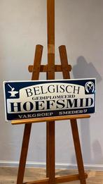 Emaille bord hoefsmid België, Ophalen of Verzenden, Zo goed als nieuw, Reclamebord