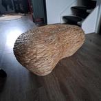 Salontafel / Poef van gevlochten riet - 80x60 cm, Verzenden, Riet of Rotan, 75 tot 100 cm, Overige vormen