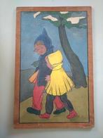 houten paneeltje met 2 kinderen van Ch Zwaaneveld, Ophalen of Verzenden
