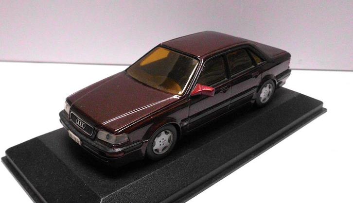 Audi V8 (1989) VINTAGE Paul's Model Art Maraschino Rot 1:43, Hobby en Vrije tijd, Modelauto's | 1:43, Gebruikt, Auto, MiniChamps