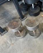 Chrome dumbells 16 en 20 kg gewichten, Ophalen, Dumbbell, Gebruikt, Chrome dumbells