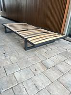2x Stalen bed antraciet met lattenbodem, Huis en Inrichting, Slaapkamer | Matrassen en Bedbodems, Ophalen, Eenpersoons, 190 cm of minder