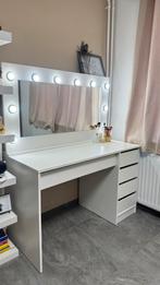 Make-Up tafel + spiegel, Ophalen, Overige materialen, 100 tot 150 cm, Zo goed als nieuw