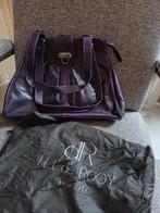 Luxe lederen tas, Sieraden, Tassen en Uiterlijk, Tassen | Damestassen, Ophalen, Paars, Handtas