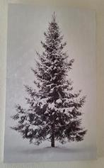 Leuk schilderij dennenboom met sneeuw + verlichting, Diversen, Kerst, Zo goed als nieuw, Ophalen
