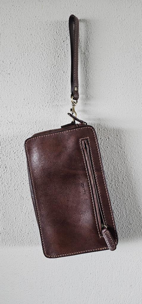 bruine leer handtas van Picard (12225), Kleding | Heren, Overige Herenkleding, Verzenden