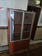 KAST MET GLAZEN KLEPPEN MET ONDERKAST, Huis en Inrichting, Ophalen, Gebruikt, 100 tot 150 cm, Met deur(en)