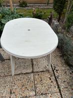 Tuintafel, wit, gebruikt, Ophalen, Gebruikt, Ovaal, Kunststof