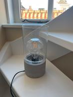 Stijlvolle lamp op stenen voet met lampje, Ophalen, Gebruikt, Glas, Minder dan 100 cm