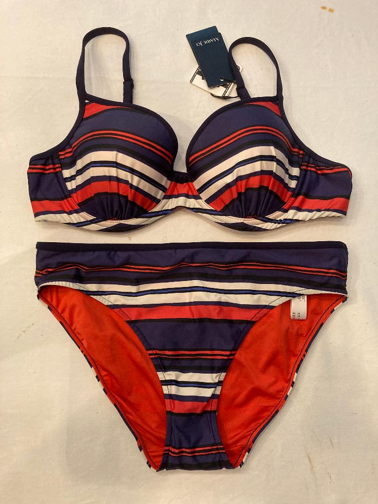 Marie jo gestreepte blauw wit rood bikini nieuw 85b mt 38., Blauw, Marie Jo, Nieuw, Ophalen of Verzenden