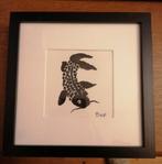 2 schilderijtjes Japanse koi karper Aquarel guache, Antiek en Kunst, Kunst | Niet-Westerse kunst, Ophalen