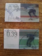 Postzegels met schaatsers uit 2006, Postzegels en Munten, Na 1940, Ophalen of Verzenden, Gestempeld