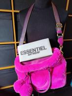 roze bont tas, Sieraden, Tassen en Uiterlijk, Verzenden, Zo goed als nieuw, Roze, Handtas