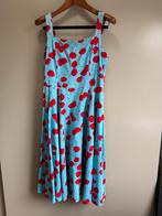 Hearts & Roses blauwe kersen jurk | retro stijl | maat 40, Maat 38/40 (M), Blauw, Ophalen of Verzenden, Zo goed als nieuw
