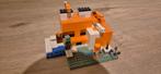 LEGO Minecraft The Fox Lodge (21178) – Compleet incl. doos, Ophalen of Verzenden, Zo goed als nieuw, Complete set, Lego