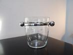 Art Deco Frans ijsemmertje, zilver/glas, Ophalen of Verzenden