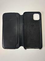 Zwart Leren Hoesje - Apple - Iphone 11 Pro Max, Ophalen of Verzenden, Zo goed als nieuw, IPhone 11 Pro, Hoesje of Tasje