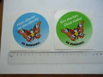 sticker oud DIE RUHRKOHLE vlinder art strip natuur duitsland beschikbaar voor biedingen