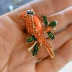 B11 hele mooie grote vogel broche met strass, Sieraden, Tassen en Uiterlijk, Broches, Overige materialen, 4 tot 7 cm, Verzenden