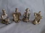 4x Bronzen beeldjes Muzikanten, Benin Afrika, Ophalen of Verzenden