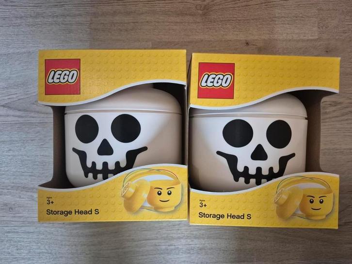 2x LEGO Opbergkop Skelet - Small - Nieuw, Kinderen en Baby's, Speelgoed | Duplo en Lego, Nieuw, Lego, Ophalen of Verzenden