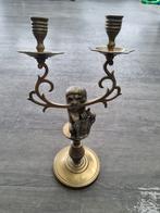 Kandelaar met leeuw, Ophalen of Verzenden, Koper of Brons
