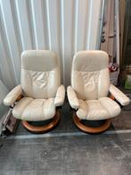 Twee Stressless stoelen, gebruikt, Ophalen of Verzenden, X, 75 tot 100 cm, X