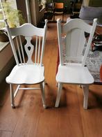 Twee Stevige Houten Stoelen, Ophalen of Verzenden, Gebruikt, Wit, Twee