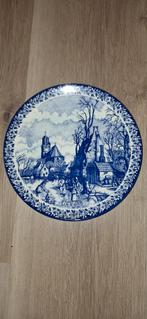 Delfts Blauw Bord - Winterlandschap, Antiek en Kunst, Antiek | Wandborden en Tegels, Ophalen of Verzenden