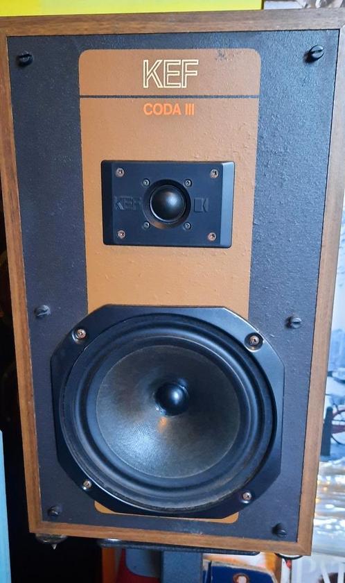 Te koop Kef coda 3 luidsprekers woofers defect  ✅️, Audio, Tv en Foto, Luidsprekers, Gebruikt, Front, Rear of Stereo speakers