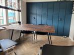 Mooie aparte eettafel, ook zeer geschikt als bureau., Huis en Inrichting, Tafels | Eettafels, Ophalen, Teakhout, 50 tot 100 cm