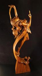 Balinees houtsnijwerk 50cm, Antiek en Kunst, Kunst | Beelden en Houtsnijwerken, Ophalen of Verzenden