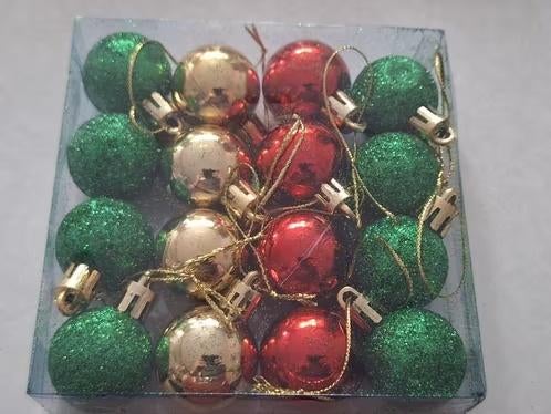 Doosje met 16 gekleurde kerstballen h, Onbekend, Ophalen of Verzenden, Zo goed als nieuw, Onbekend