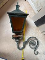 Een echte originele gietijzeren buutenlamp, Tuin en Terras, Buitenverlichting, Ophalen, Overige materialen, Gebruikt, Wandlamp