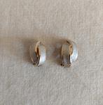 Vintage goud en zilverkleurige clip oorbellen., Ophalen of Verzenden, Zo goed als nieuw, Goud, Overige materialen