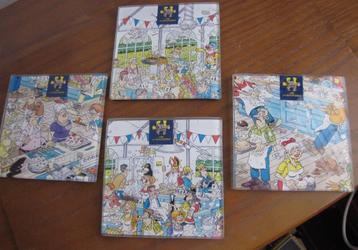 4 glazen onderzetters Jan van Haasteren beschikbaar voor biedingen