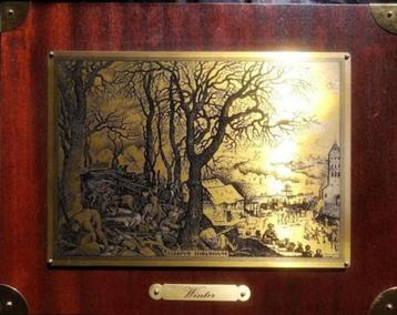 Kopergravure (drukplaat)op hout naar werk van Pieter Stevens beschikbaar voor biedingen