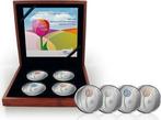 Nederland Zilveren Tulpenset 2012 kleur proof  € 329,00 euro, Koningin Beatrix, Zilver, Overige waardes, Verzenden