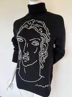 ORIGINELE CASABLANCA TRUI ZWART WIT DAMES S MERINO KASJMIER, Kleding | Dames, Truien en Vesten, Zwart, Casablanca, Ophalen of Verzenden