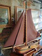 OUD EIGEN BOUW HOUTEN GIGANTISCH ZEILSCHIP 125X120X23 CM, Ophalen, Gebruikt, Eigenbouw, Reeuwijk