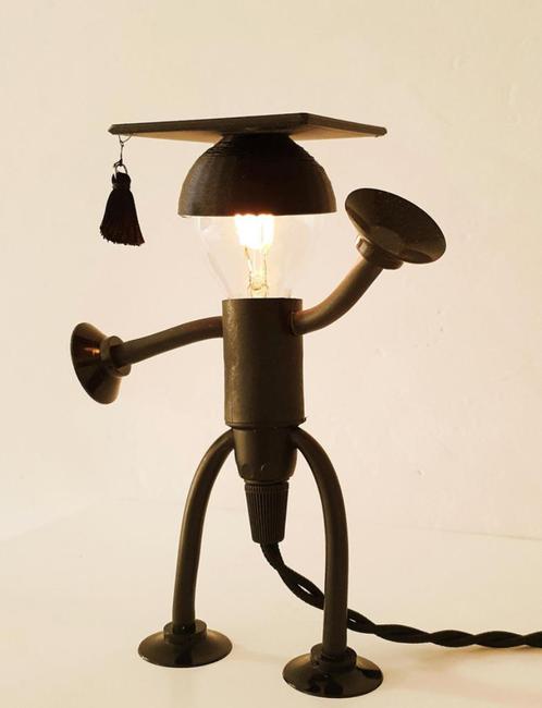 Lampje /Cadeau Idee/Eindexamen/Geslaagd/Afstuderen/Diploma, Huis en Inrichting, Lampen | Hanglampen, Nieuw, Minder dan 50 cm, Glas