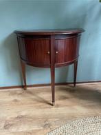 Vintage bijzettafel met messing poten, Ophalen, Minder dan 55 cm, Zo goed als nieuw, Overige vormen