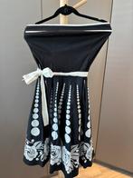 Leuke strapless jurk / little black dress maat s, Ophalen of Verzenden, Zo goed als nieuw, Onder de knie