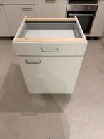 Ladekast 60 cm Onderkast 60 cm breed met lade en draaideur, Ophalen of Verzenden, Zo goed als nieuw, Inbouw, 85 tot 90 cm