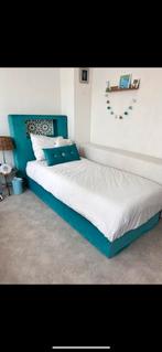 Compleet unieke boxspringset te koop (1 pers), Huis en Inrichting, Ophalen, Wit, Tweepersoons, Zo goed als nieuw