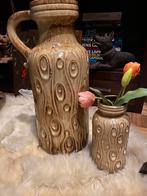 West Germany coral vaas 45 cm, Huis en Inrichting, Woonaccessoires | Vazen, Overige kleuren, Aardewerk of Porselein, Ophalen of Verzenden
