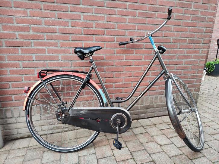 Stationsfiets 28 inch met terugtraprem, Fietsen en Brommers, Fietsen | Dames | Omafietsen, Gebruikt, 53 tot 56 cm, Ophalen