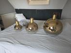 Gouden Hanglampen Set -Modern Design 40, 30 en 20cm diameter, Huis en Inrichting, Lampen | Hanglampen, Ophalen, Zo goed als nieuw