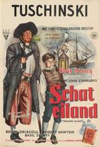 zoek rko poster affiche disney stevenson film schateiland, Ophalen of Verzenden, A1 t/m A3, Film en Tv, Rechthoekig Staand