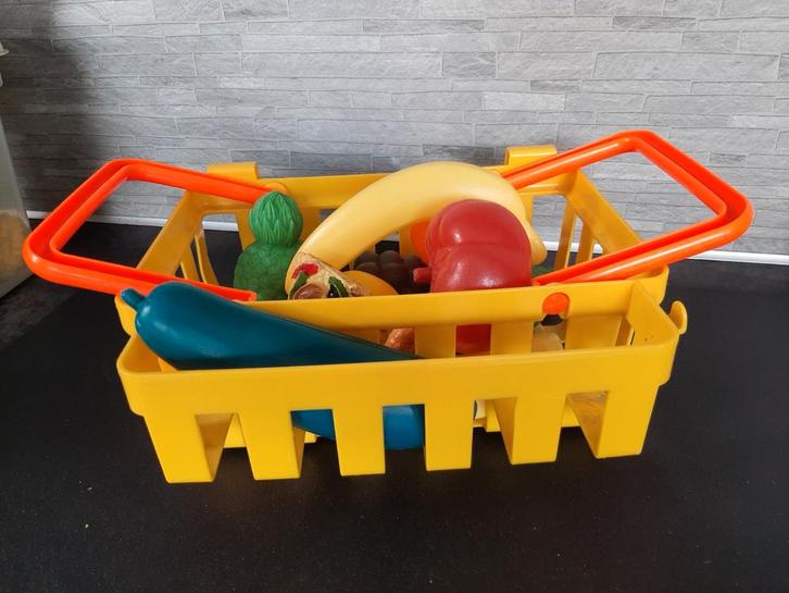 Fischer-price boodschapmand fietsmand met boodschapjes retro, Kinderen en Baby's, Speelgoed | Speelkeukens, Speelkeuken-accessoire
